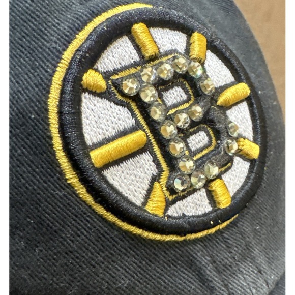 Boston Bruins Bedazzled B Hat Strapback Black NHL Hockey 47 Brand - Picture 7 of 10